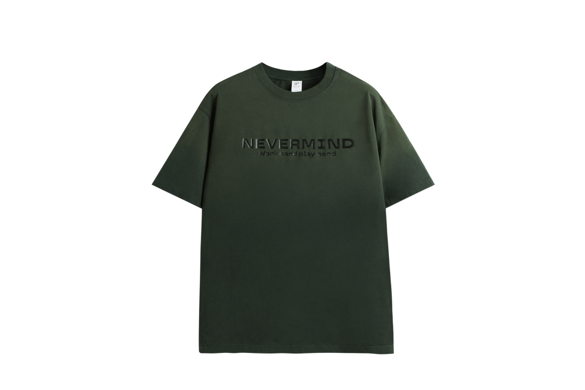 Gradient Washed Vintage Print T-shirt