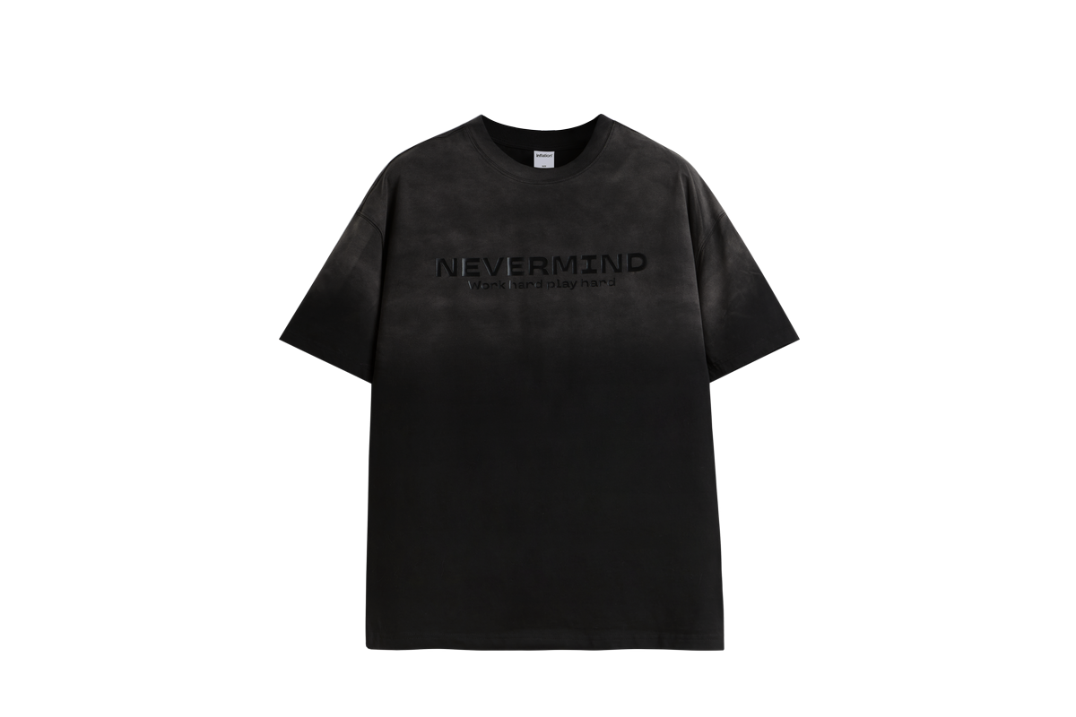 Gradient Washed Vintage Print T-shirt