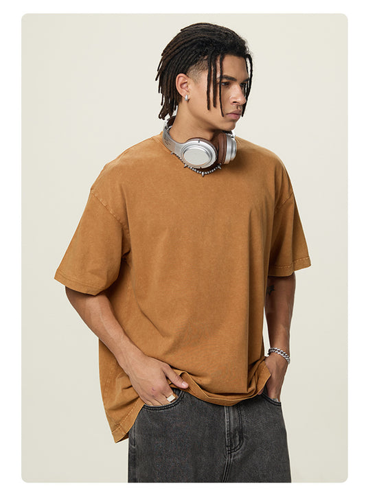 Caramel Essence Series – Boxy Oversized 260g T‑Shirt