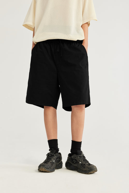 Eco_Washed_Cotton_Shorts-ola_fan-black-front-view