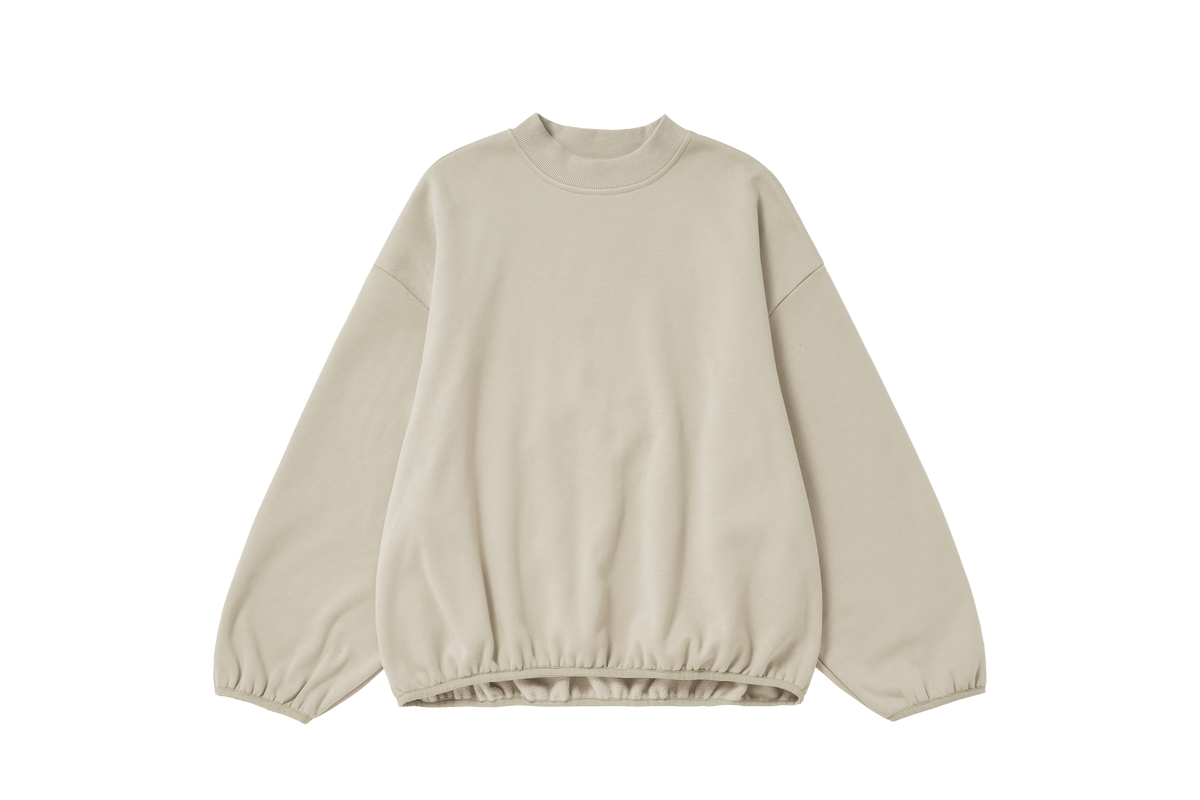 OLA FAN Fleece-Lined Oversized Crewneck Sweatshirt