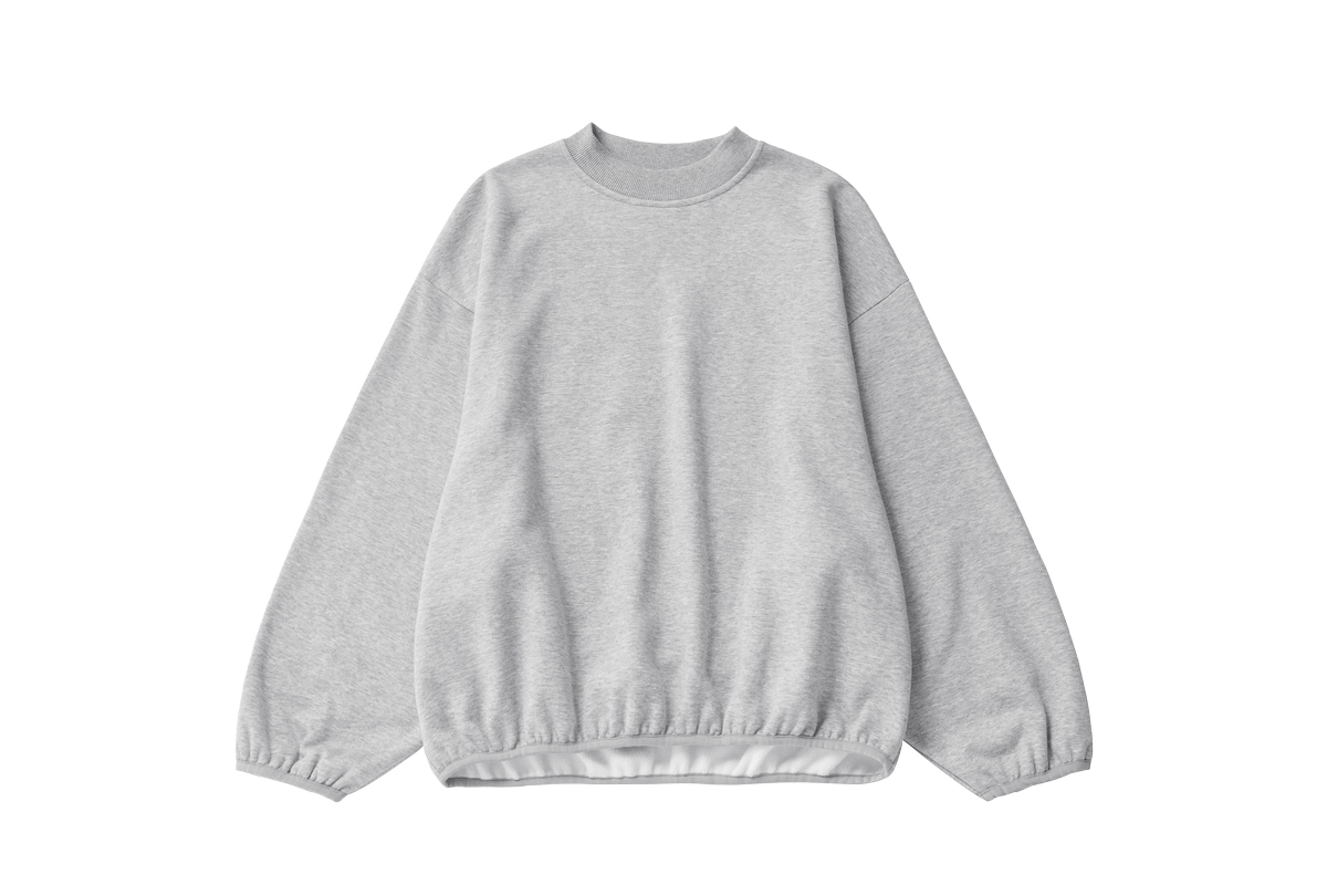 OLA FAN Fleece-Lined Oversized Crewneck Sweatshirt