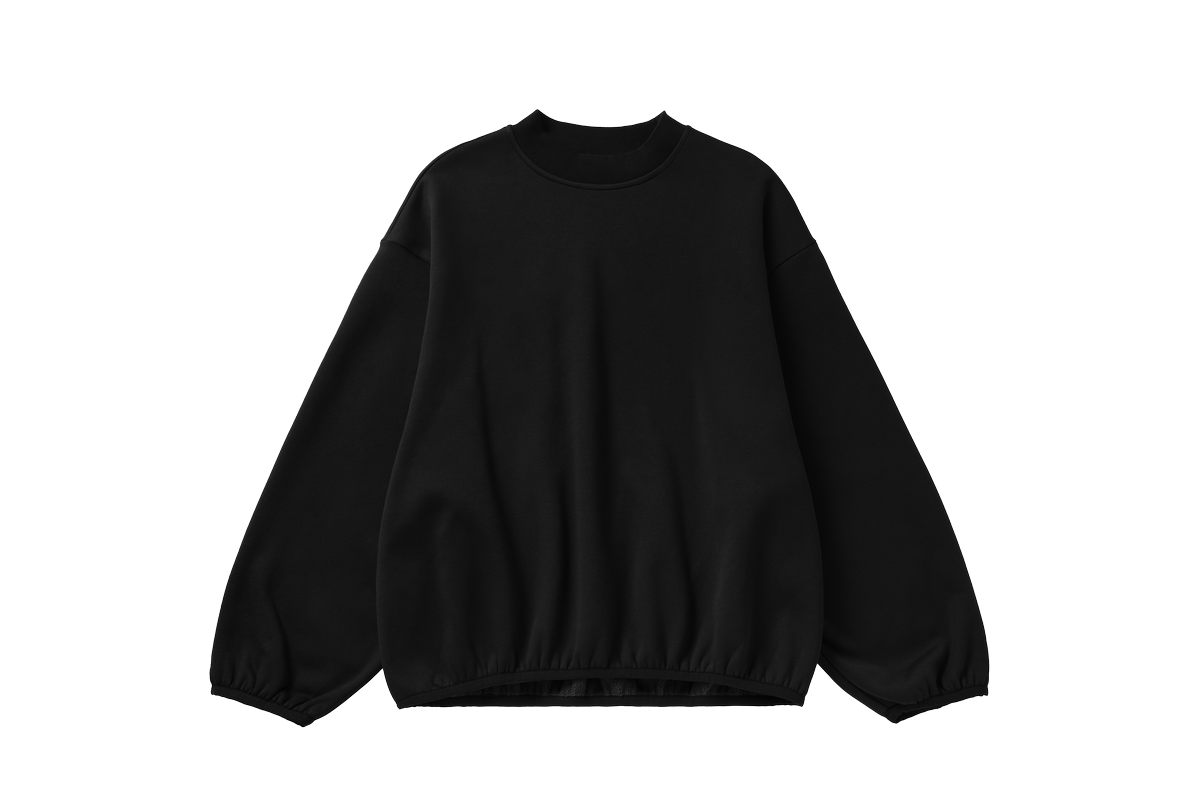 OLA FAN Fleece-Lined Oversized Crewneck Sweatshirt