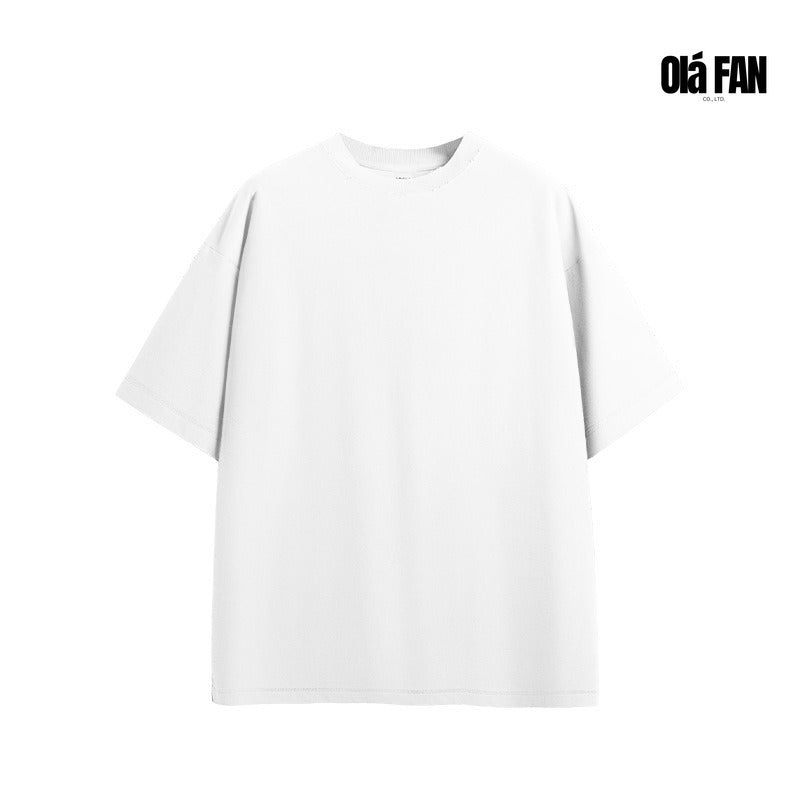 OLA FAN Versatile Twill Collar Cut-finished T Shirt