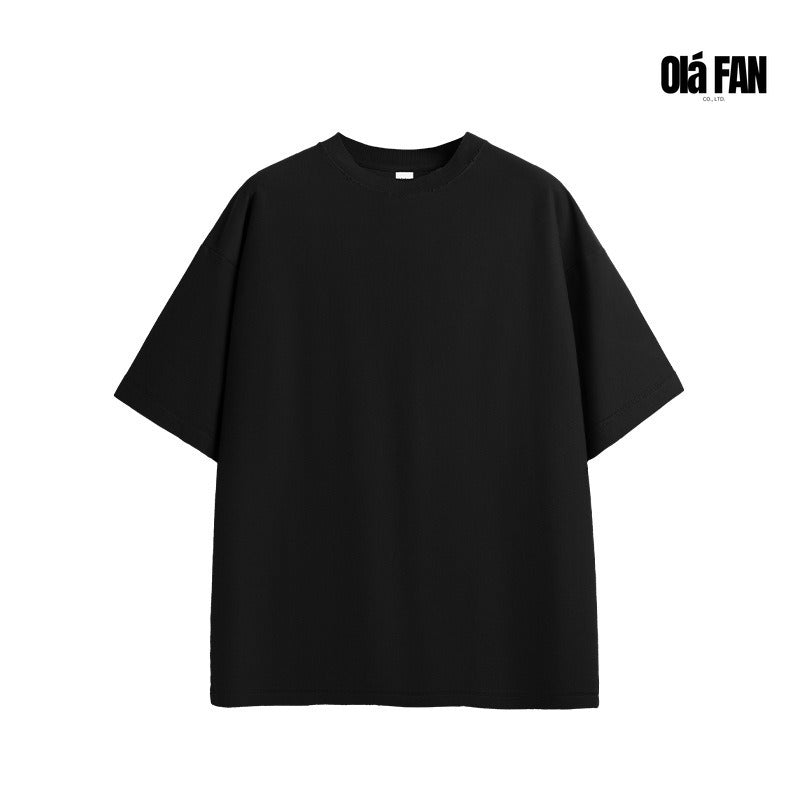 OLA FAN Versatile Twill Collar Cut-finished T Shirt