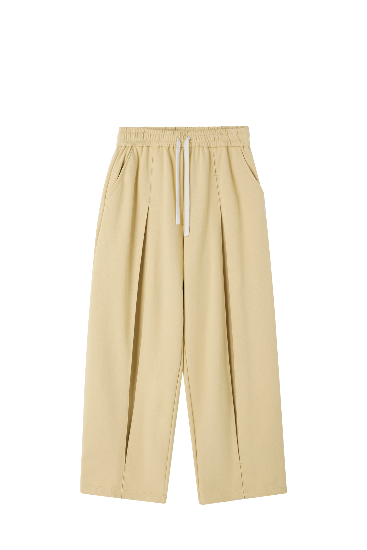 Trendy Unisex Twill Pleated Textured Trousers
