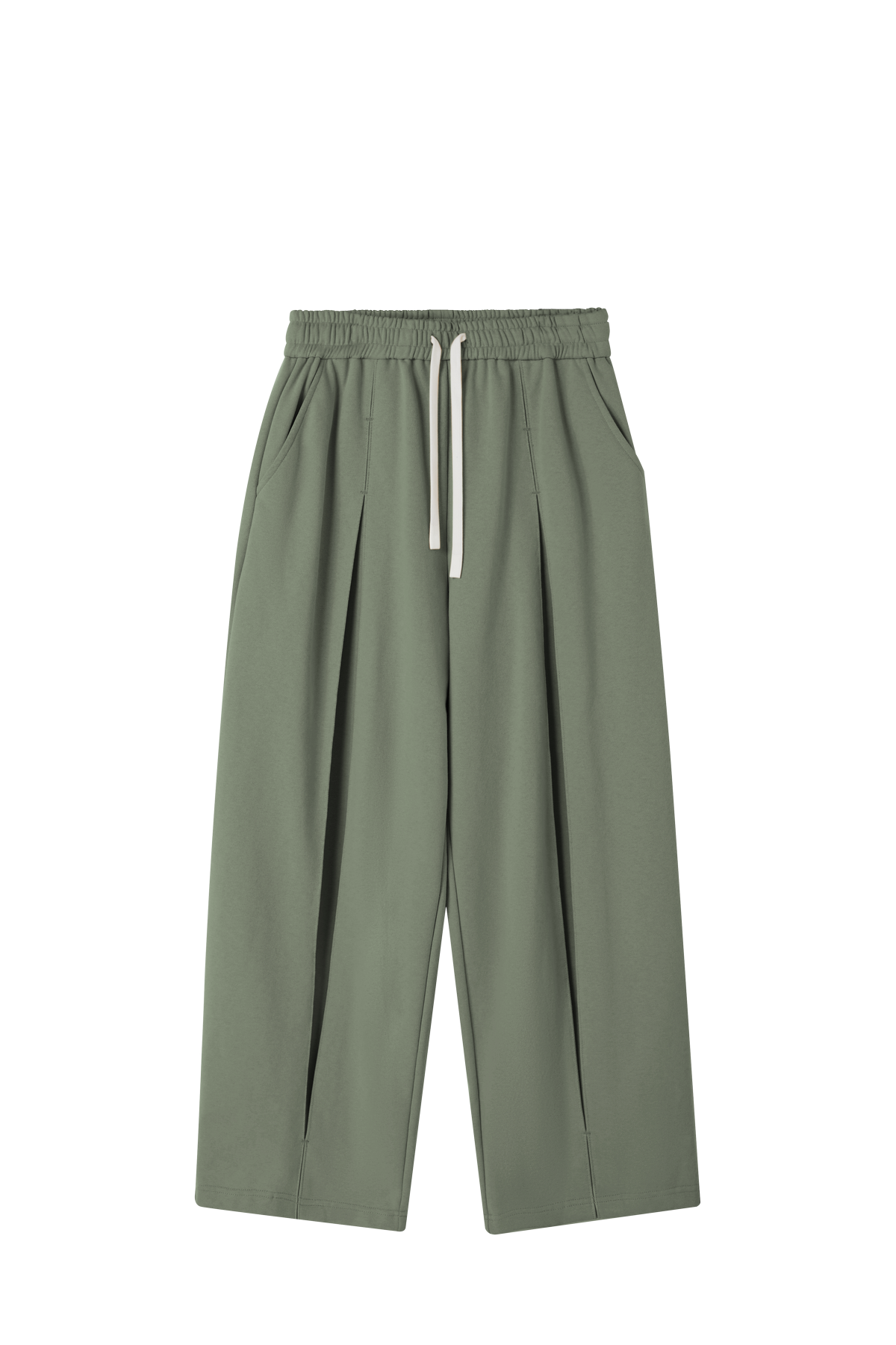 Trendy Unisex Twill Pleated Textured Trousers