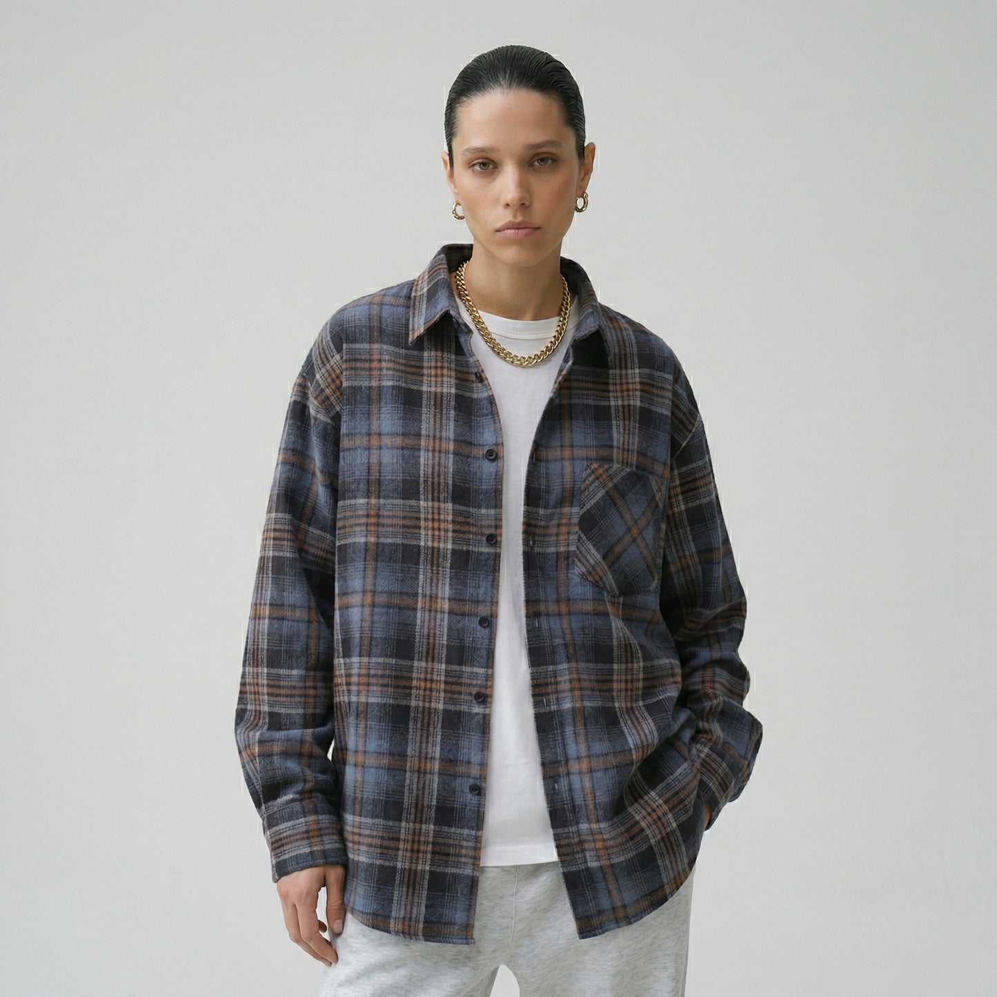 Casual Vintage Plaid Shirt