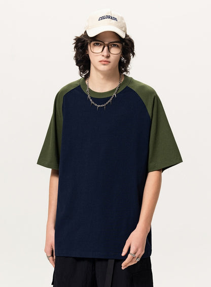 Contrast Raglan Oversized T‑Shirt