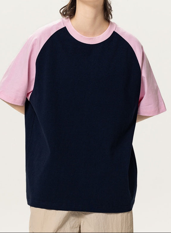 Contrast Raglan Oversized T‑Shirt