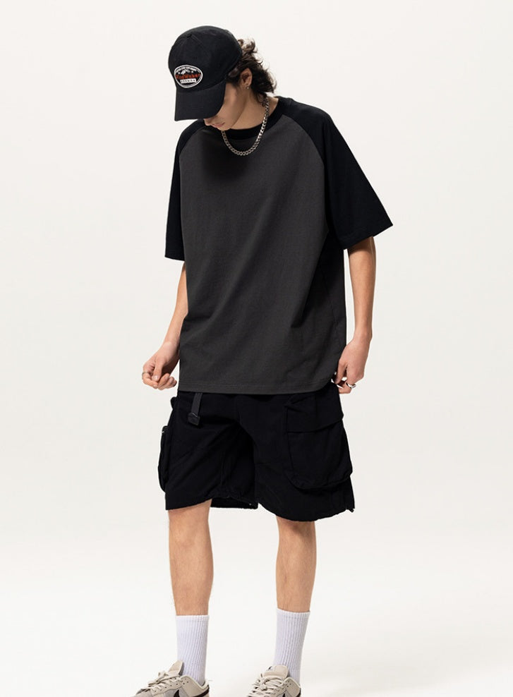 Contrast Raglan Oversized T‑Shirt