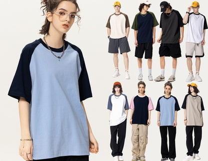Contrast Raglan Oversized T‑Shirt