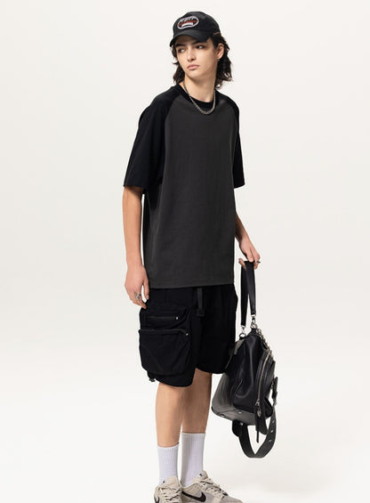 Contrast Raglan Oversized T‑Shirt