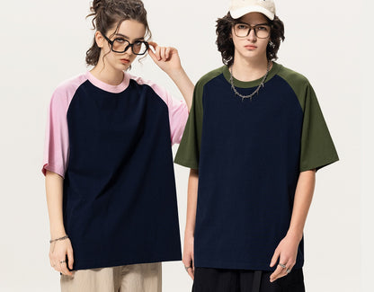 Contrast Raglan Oversized T‑Shirt