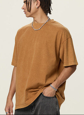 Caramel Essence Series – Boxy Oversized 260g T‑Shirt