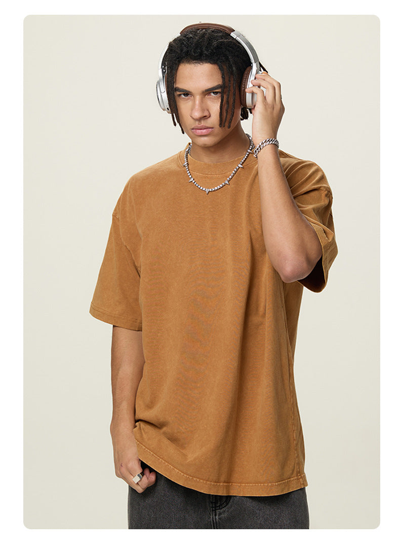 Caramel Essence Series – Boxy Oversized 260g T‑Shirt