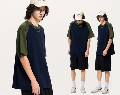 Contrast Raglan Oversized T‑Shirt