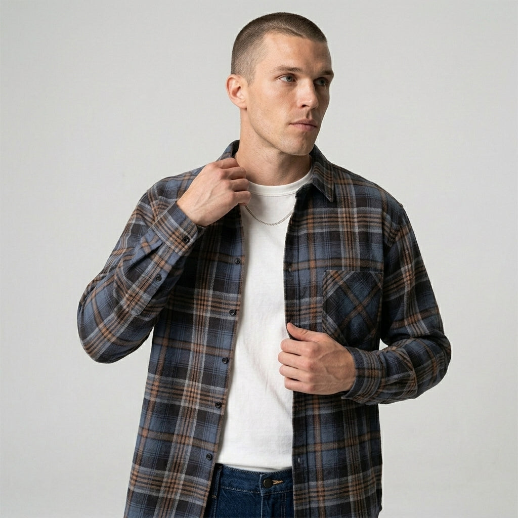 Casual Vintage Plaid Shirt