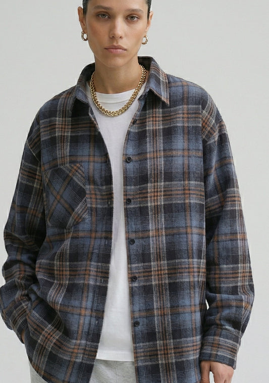 Casual Vintage Plaid Shirt