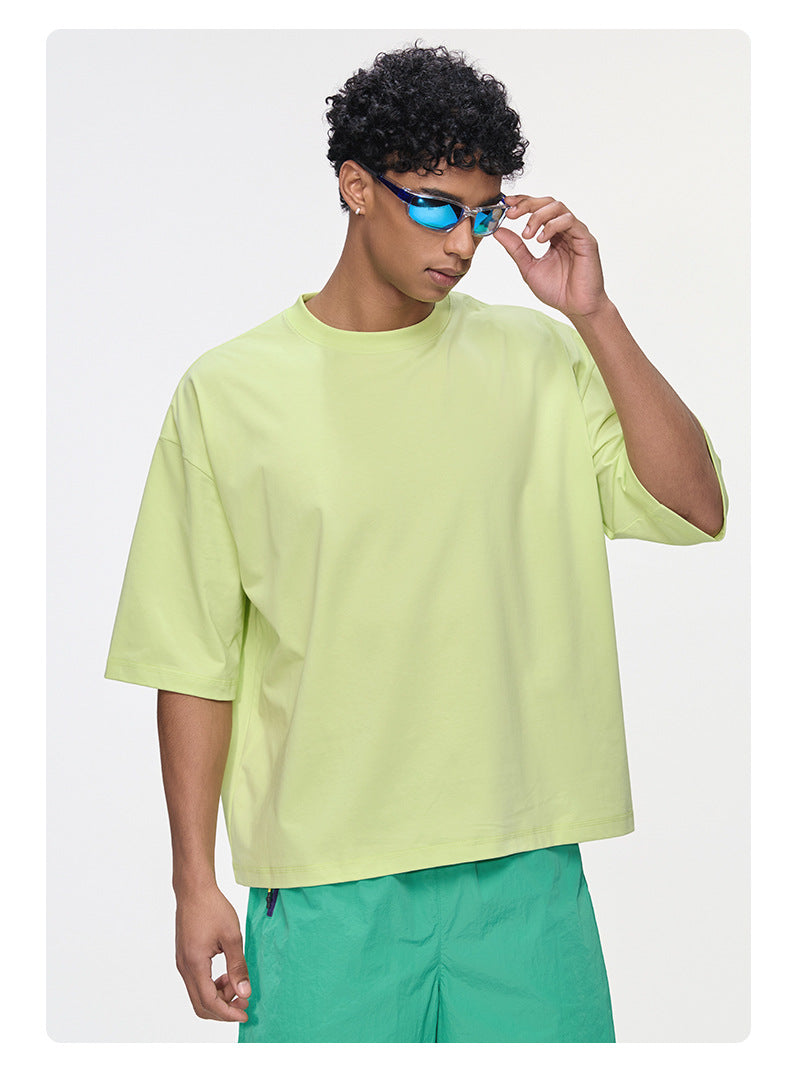 Mint Sorona Boxy T-Shirt with Swiss HeiQ Cooling Tech