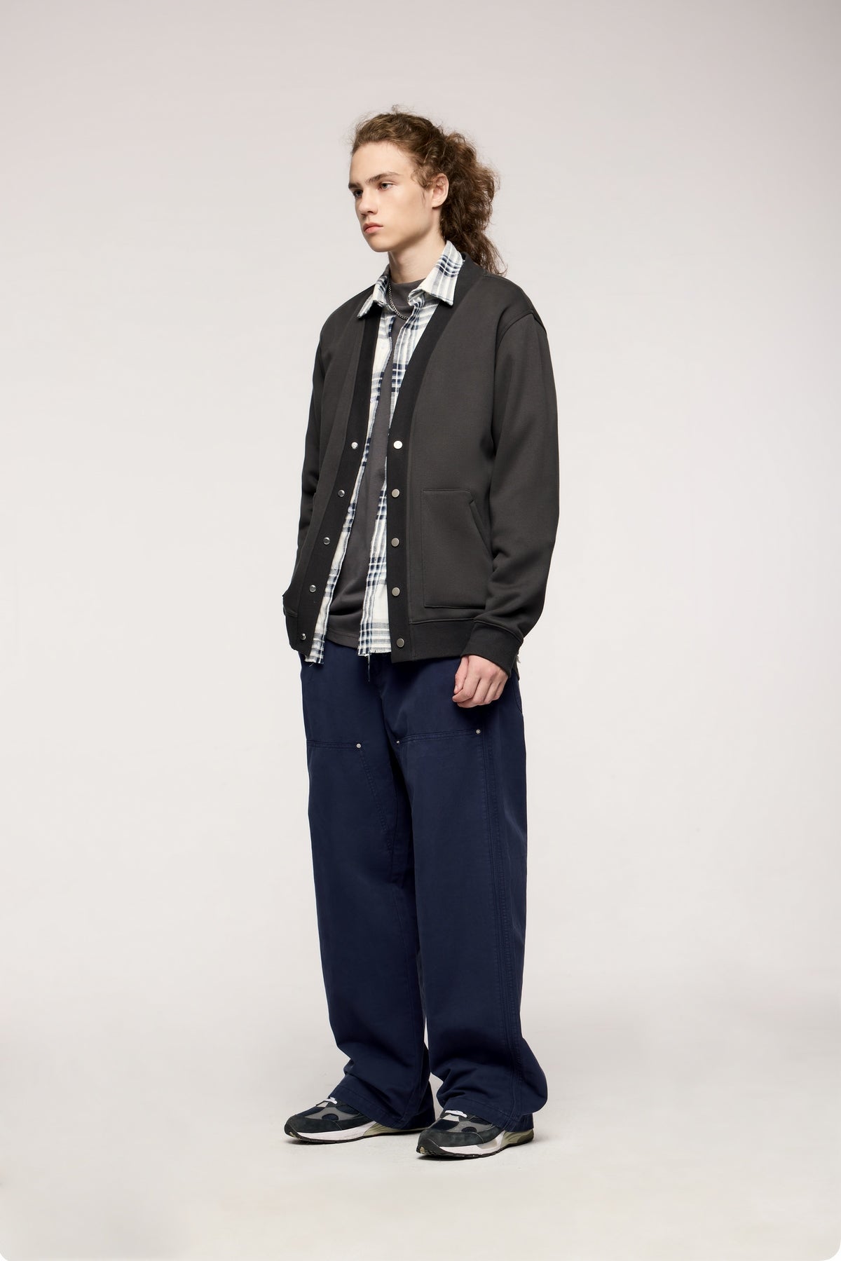 Asute Dyed Wide-Leg Lumberjack Trousers