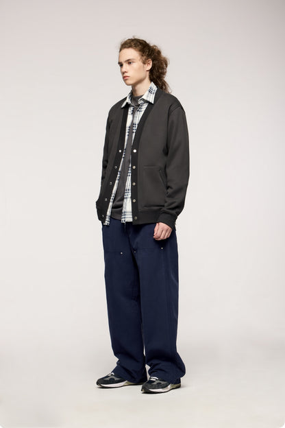 Asute Dyed Wide-Leg Lumberjack Trousers
