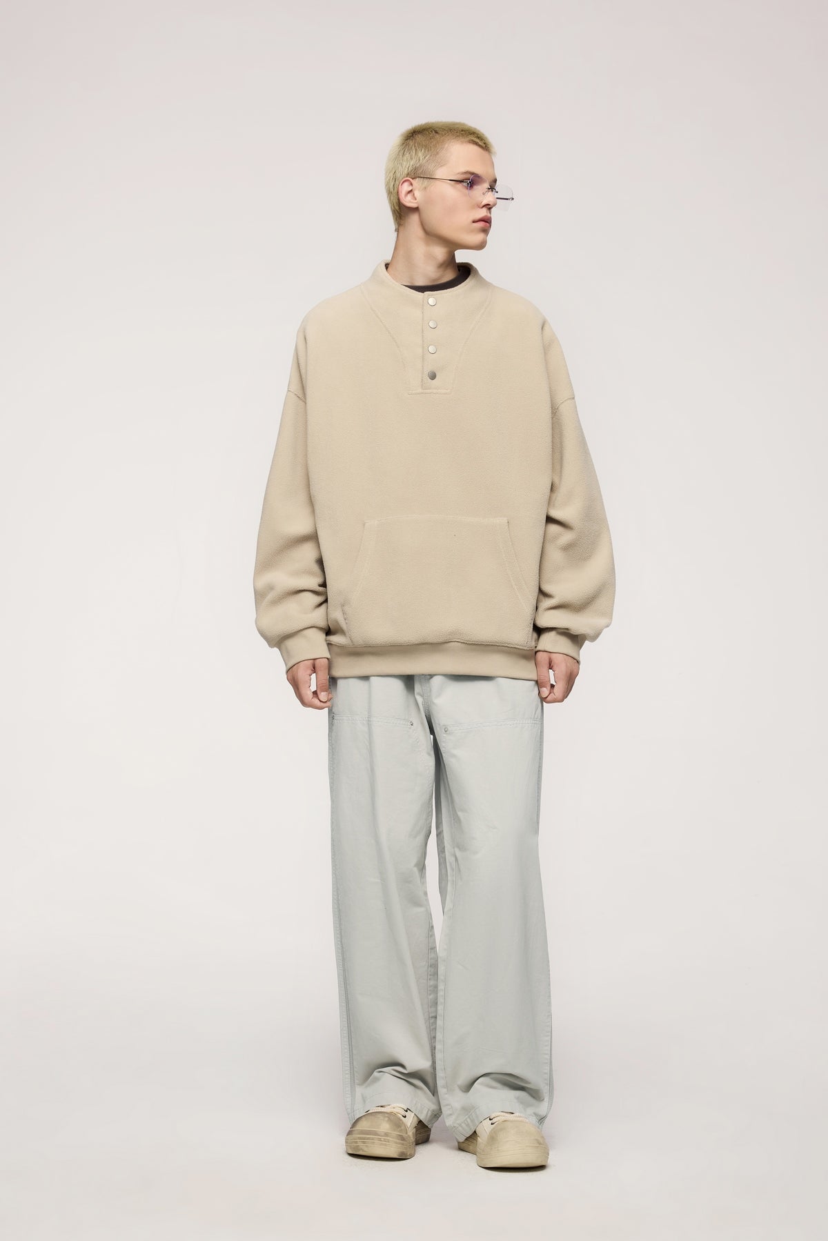 Asute Dyed Wide-Leg Lumberjack Trousers