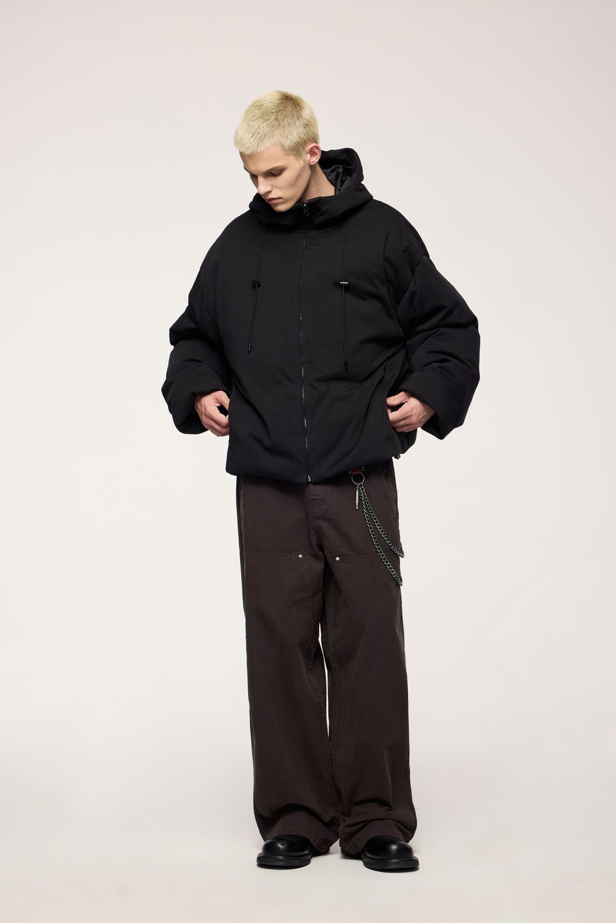 Asute Dyed Wide-Leg Lumberjack Trousers