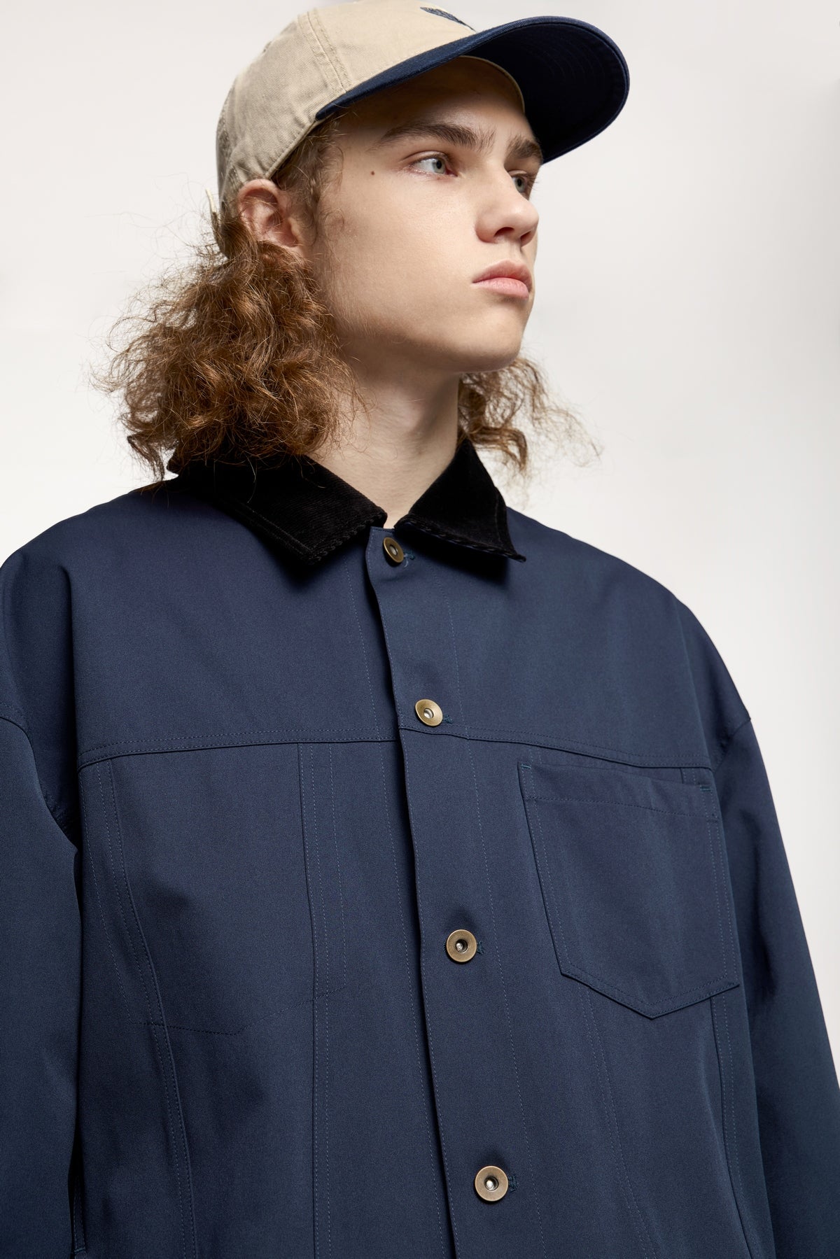 OLA FAN Corduroy Collar Detroit Workwear Jacket