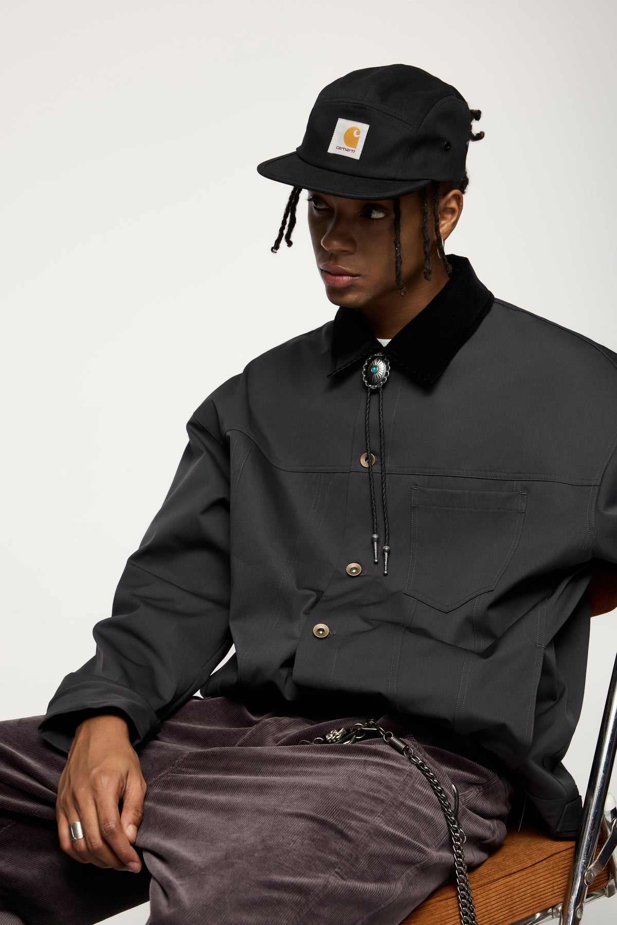 OLA FAN Corduroy Collar Detroit Workwear Jacket
