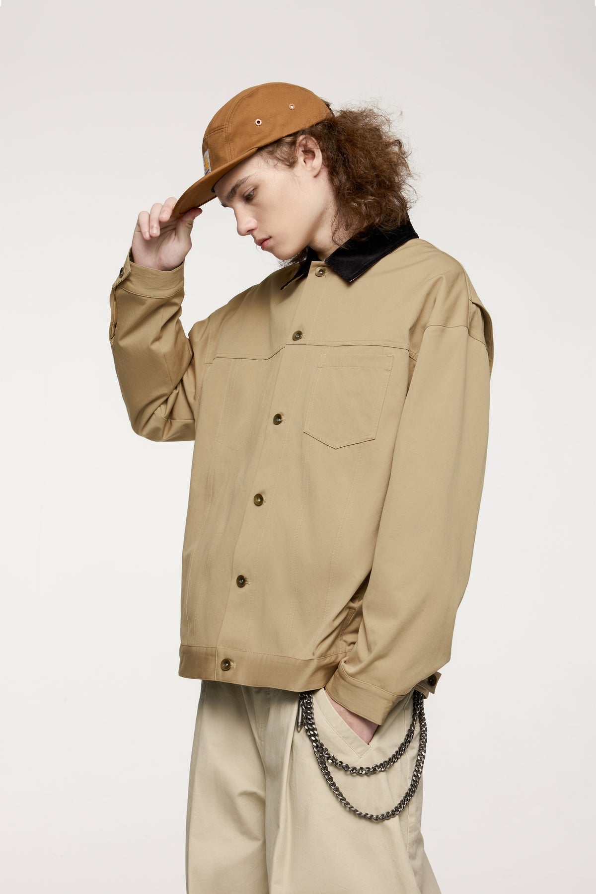 OLA FAN Corduroy Collar Detroit Workwear Jacket