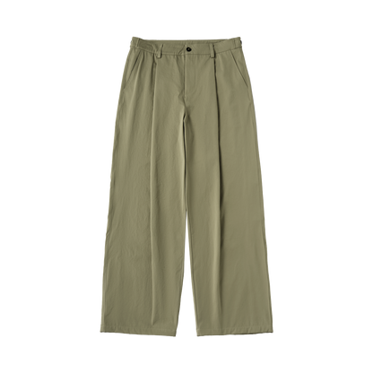 Curved Blade Stretch Pleated Cargo Pants