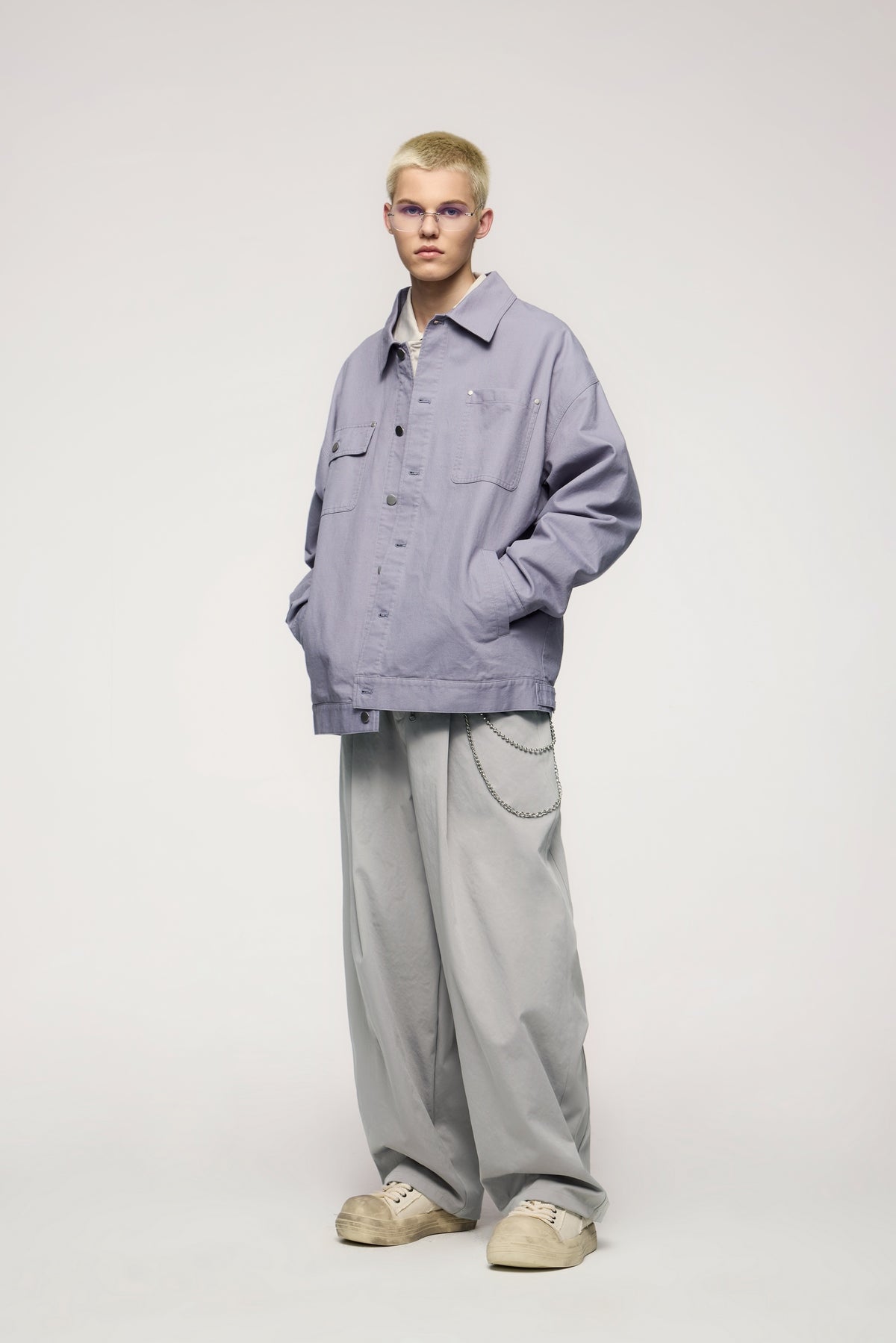 Curved Blade Stretch Pleated Cargo Pants