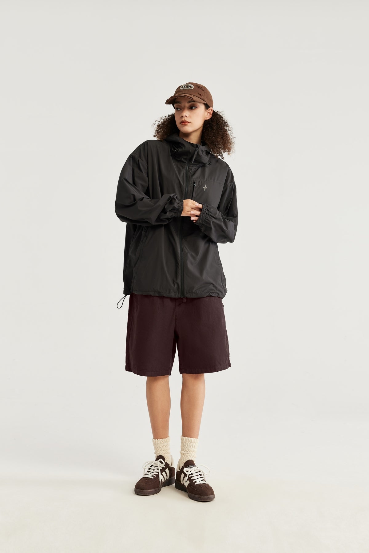 Eco_Washed_Cotton_Shorts-ola_fan-dark brown-full-view-female