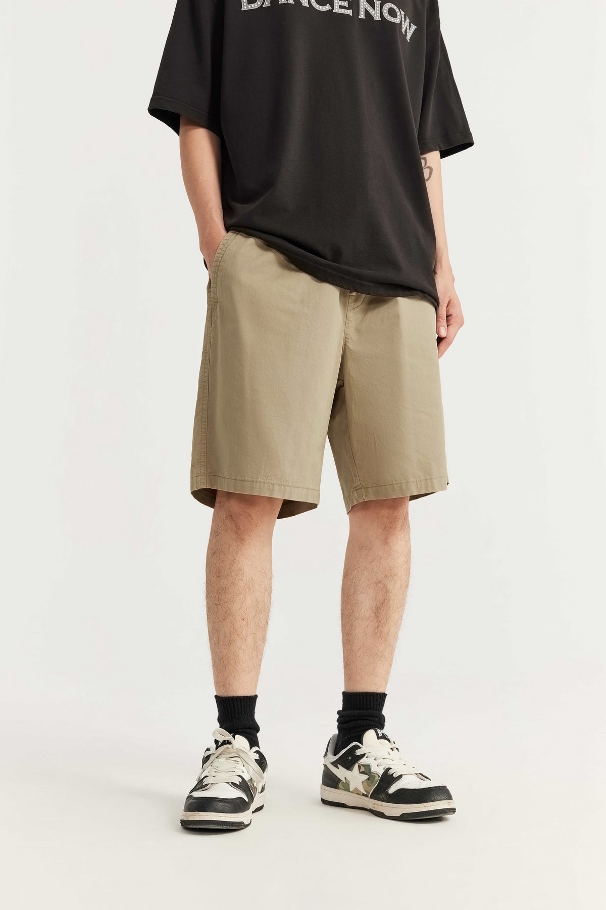 Eco_Washed_Cotton_Shorts-ola_fan-khaki-full-view