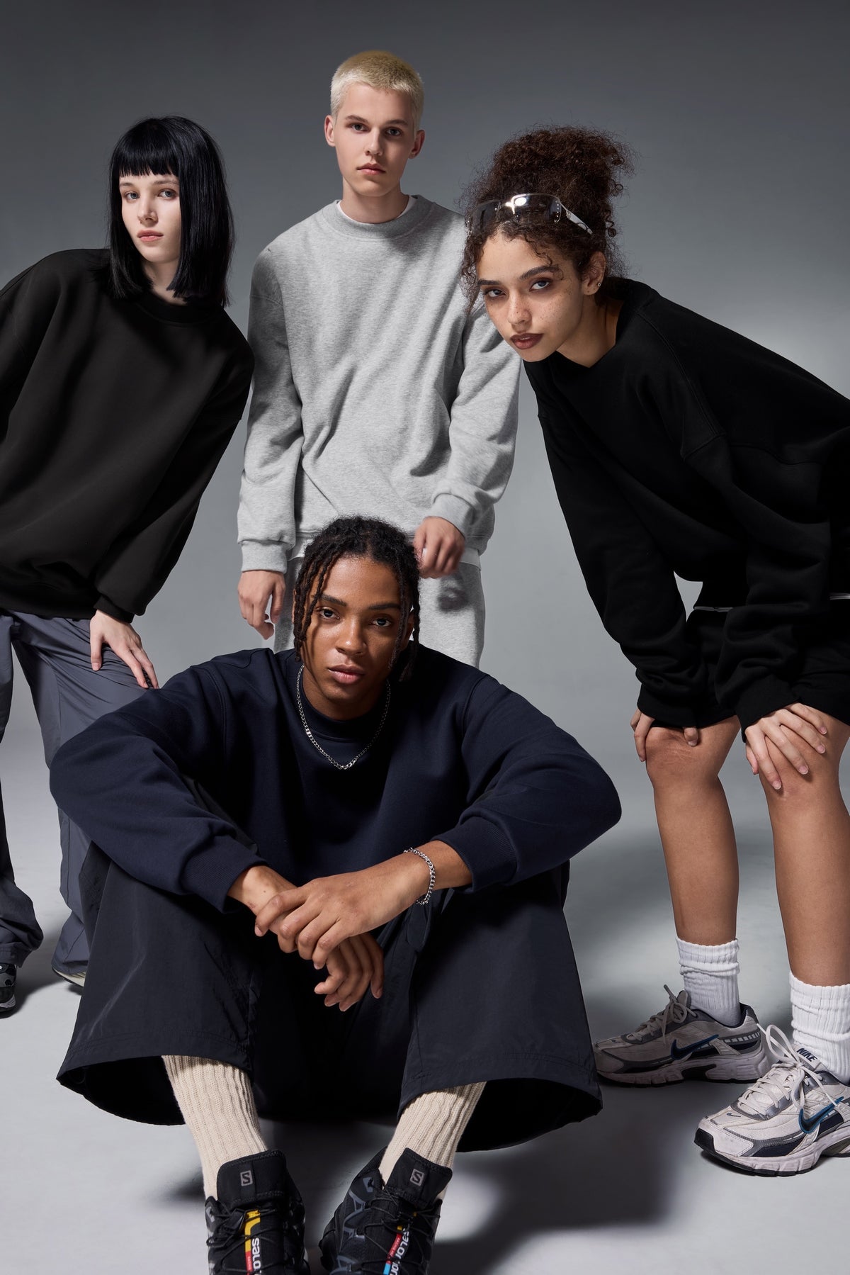 OLA FAN Soft Fleece Crewneck Sweatshirt group of models