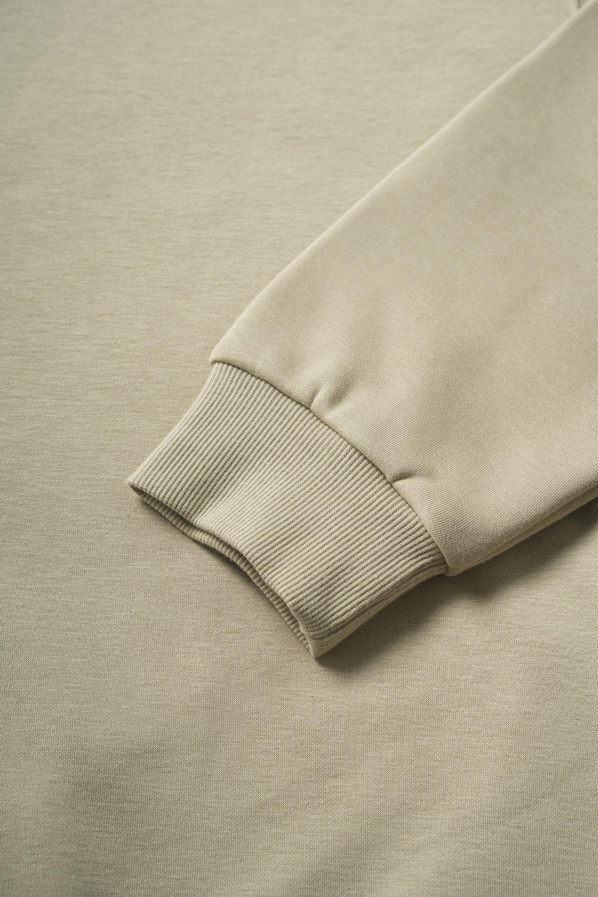OLA FAN Soft Fleece Crewneck Unisex Sweatshirt Light Khaki Detail