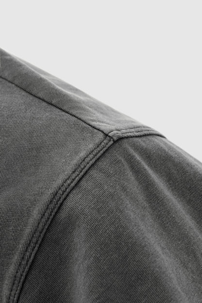 Ola fan Heavy Cotton Oversize Washed T-Shirt material detail close shot