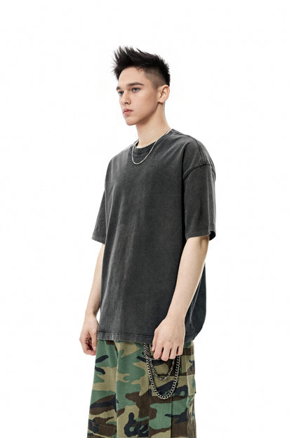 Ola fan Heavy Cotton Oversize Washed T-Shirt on male model