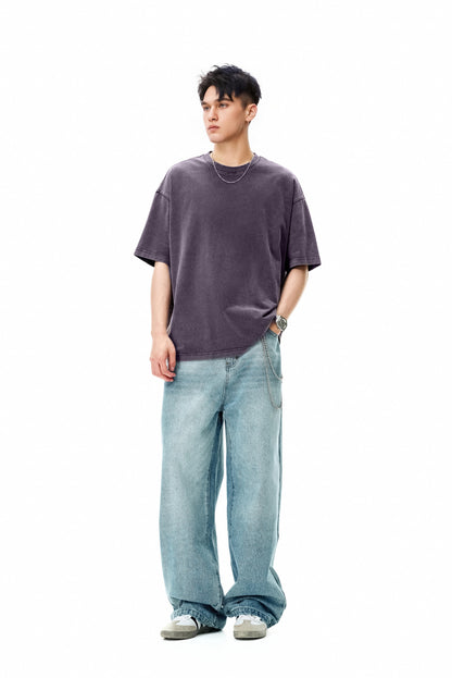 Ola fan Heavy Cotton Oversize Washed T-Shirt on male model