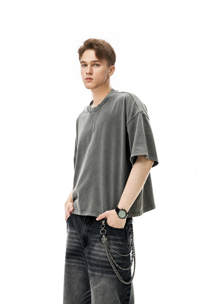 Ola fan Heavy Cotton Oversize Washed T-Shirt on male model