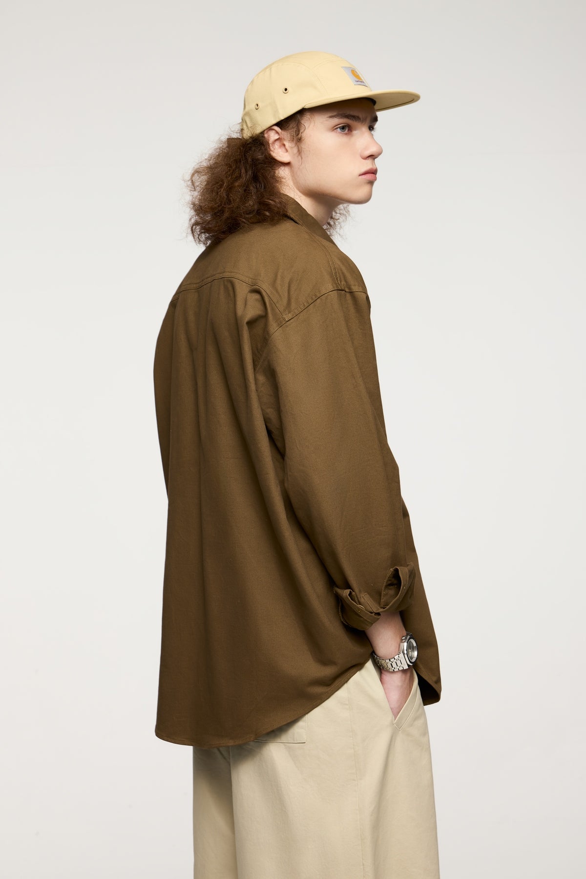 Retro Pure Cotton Double Pocket Unisex Workwear Shirt