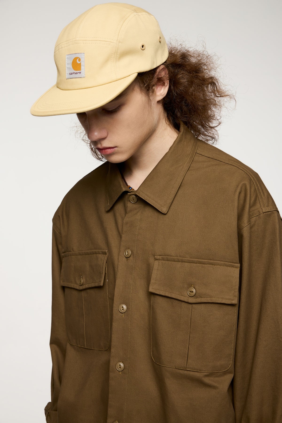 Retro Pure Cotton Double Pocket Unisex Workwear Shirt