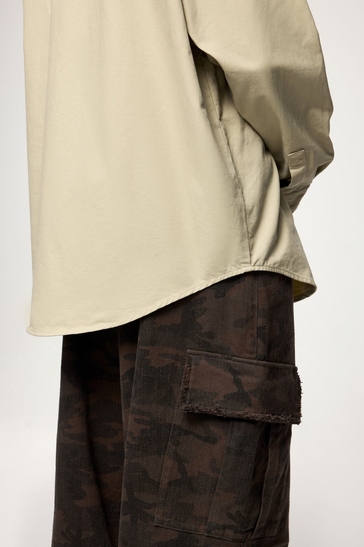 Retro Pure Cotton Double Pocket Unisex Workwear Shirt