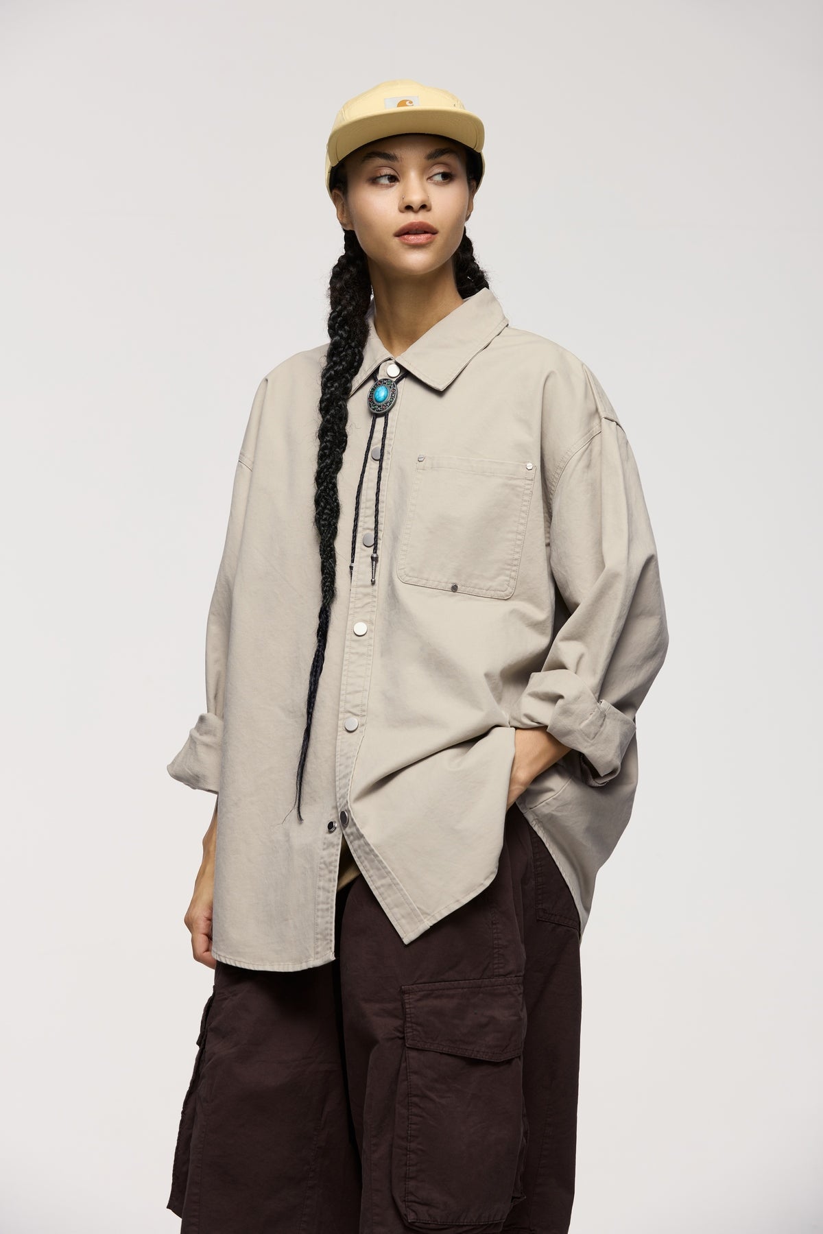 OLA FAN Trendy Casual Retro Work Shirt - Unisex Minimalist Outerwear