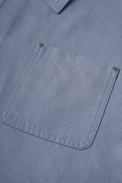 Unisex Minimalist Oversized Cargo Jacket with Front Pockets