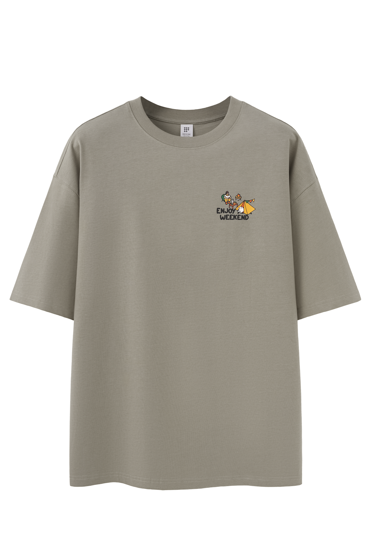 OLA FAN Khaki camp T-shirt sku shot–minimalist high street wear