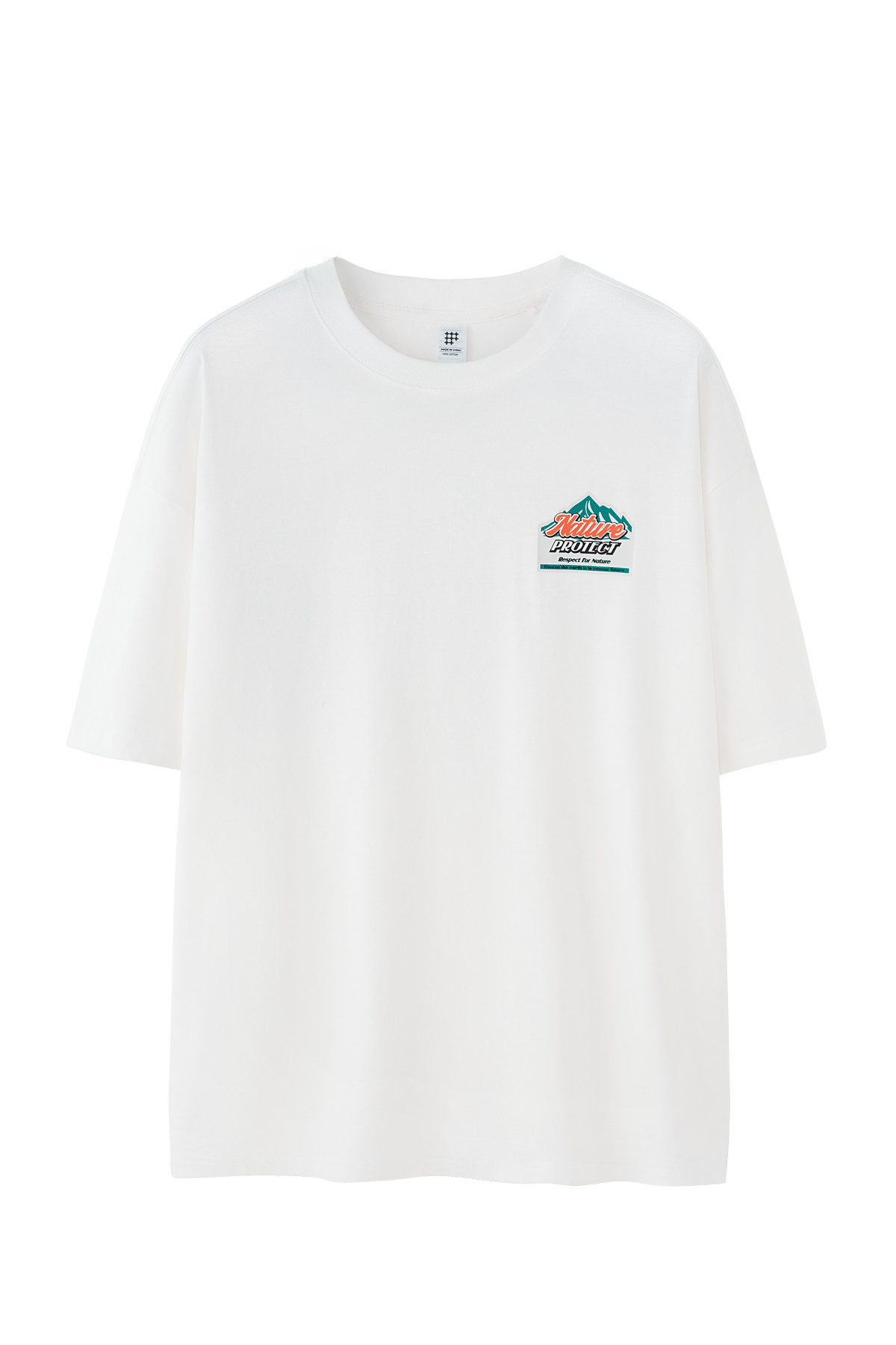 OLA FAN White Nature Protect T-shirt sku shot–minimalist high street wear