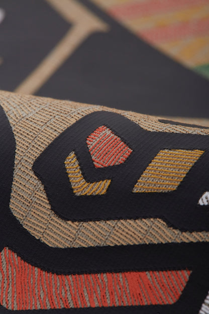 OLA FAN camp T-shirt material detail close shot–minimalist high street wear