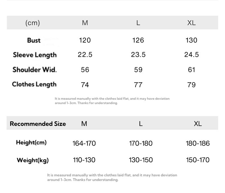 OLA FAN camp T-shirt size measurements
–minimalist high street wear
